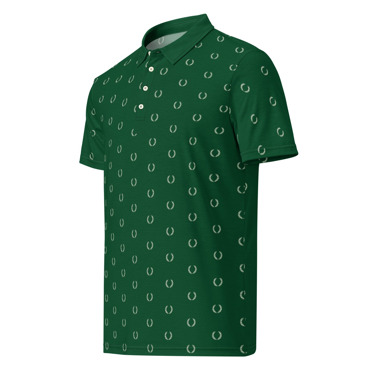 Men's Varcity Club Crest Stamped Slim Fit Golf Polo
