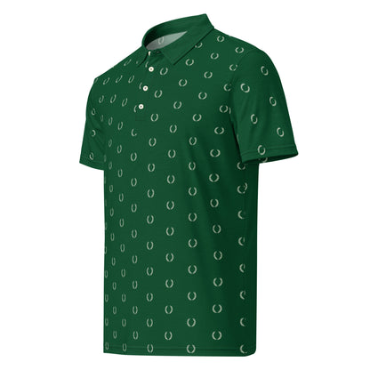 Men's Varcity Club Crest Stamped Slim Fit Golf Polo