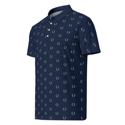 Men's Varcity Club Crest Stamped Slim Fit Golf Polo