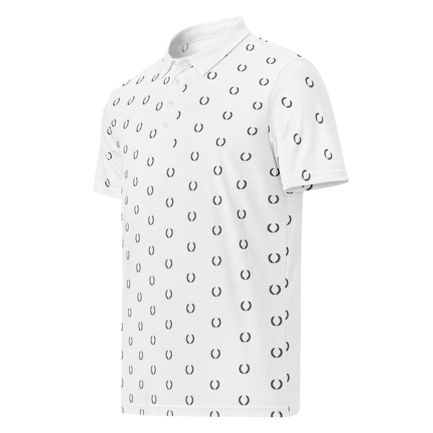 Men's Varcity Club Crest Stamped Slim Fit Golf Polo